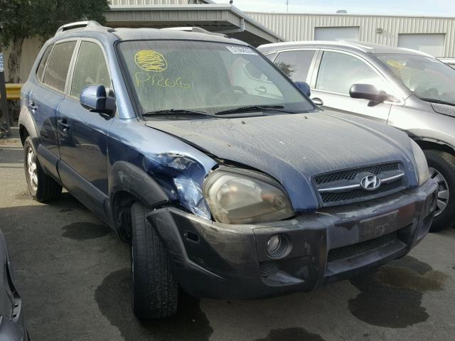 KM8JN12D75U045931 - 2005 HYUNDAI TUCSON GLS BLUE photo 1