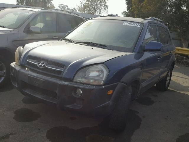 KM8JN12D75U045931 - 2005 HYUNDAI TUCSON GLS BLUE photo 2