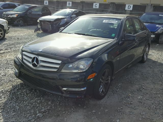 WDDGF4HB5CA627226 - 2012 MERCEDES-BENZ C 250 BLACK photo 2