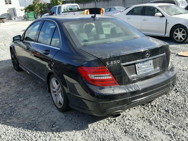 WDDGF4HB5CA627226 - 2012 MERCEDES-BENZ C 250 BLACK photo 3