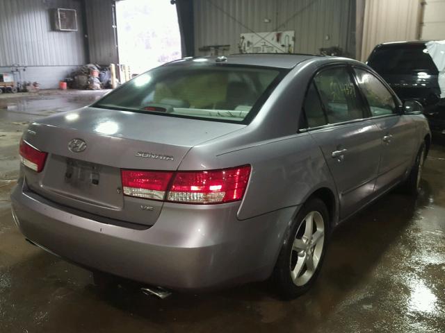 5NPEU46F07H285325 - 2007 HYUNDAI SONATA SE SILVER photo 4