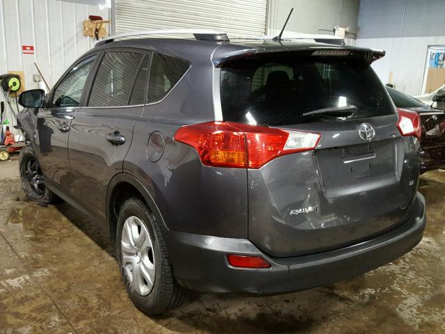 2T3ZFREV4EW092716 - 2014 TOYOTA RAV4 LE GRAY photo 3