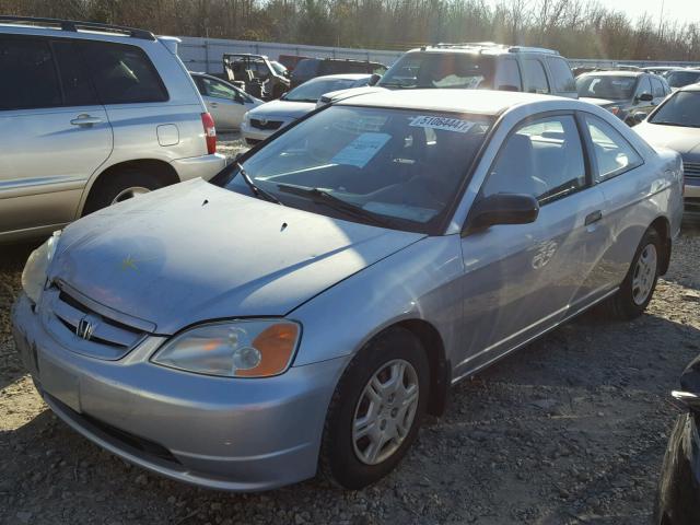 1HGEM22571L003798 - 2001 HONDA CIVIC LX SILVER photo 2