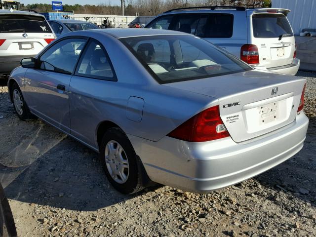 1HGEM22571L003798 - 2001 HONDA CIVIC LX SILVER photo 3