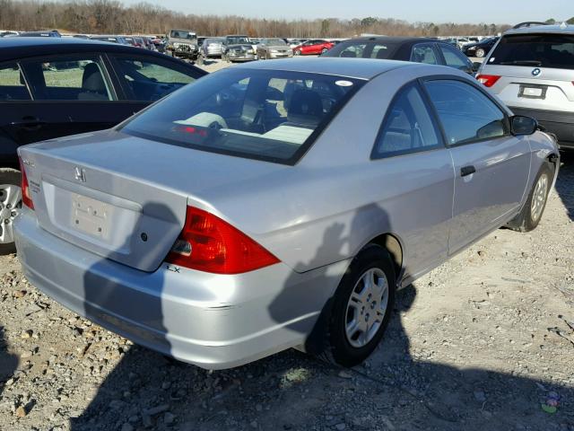 1HGEM22571L003798 - 2001 HONDA CIVIC LX SILVER photo 4