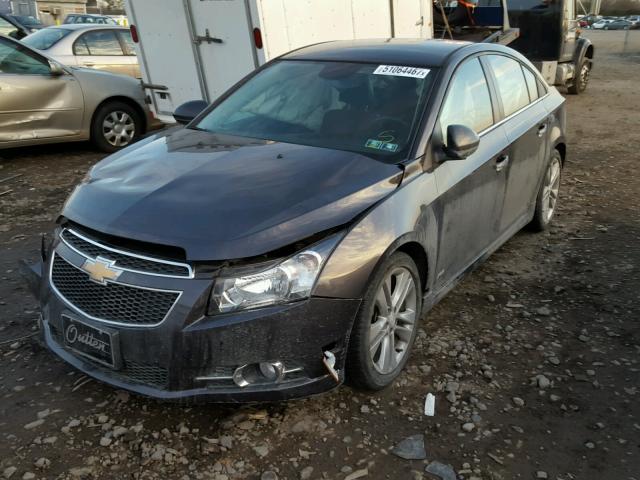 1G1PG5SB9E7323394 - 2014 CHEVROLET CRUZE LTZ GRAY photo 2