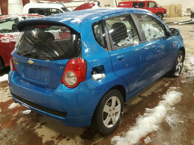 KL1TD66E69B329589 - 2009 CHEVROLET AVEO LS TEAL photo 4