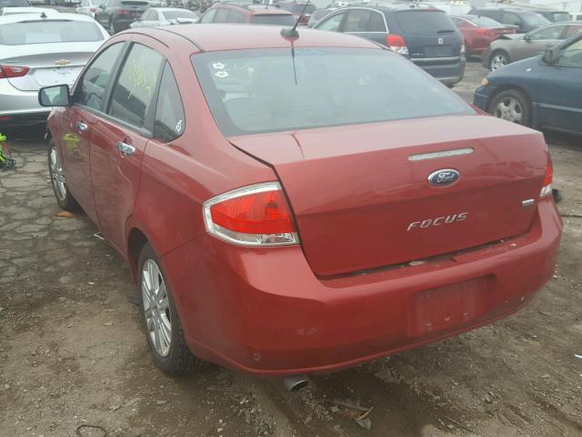 1FAHP3HN9AW120853 - 2010 FORD FOCUS SEL RED photo 3