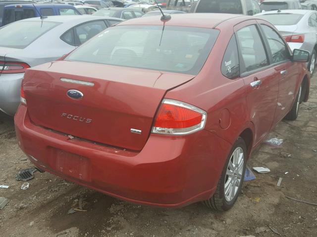 1FAHP3HN9AW120853 - 2010 FORD FOCUS SEL RED photo 4