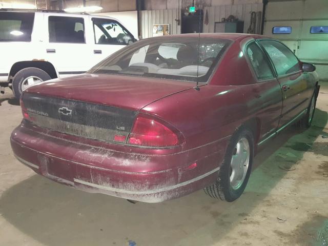 2G1WW12M7S9284596 - 1995 CHEVROLET MONTE CARL MAROON photo 4