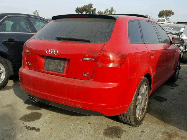 WAUKD78P97A098616 - 2007 AUDI A3 S-LINE RED photo 4