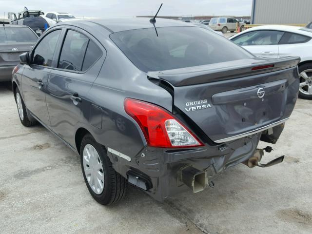 3N1CN7AP3HL857157 - 2017 NISSAN VERSA S GRAY photo 3