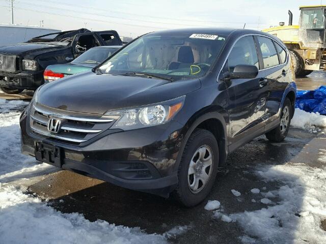 5J6RM4H36DL028000 - 2013 HONDA CR-V LX BLACK photo 2