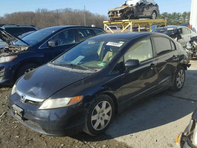 1HGFA16586L129953 - 2006 HONDA CIVIC LX BLACK photo 2