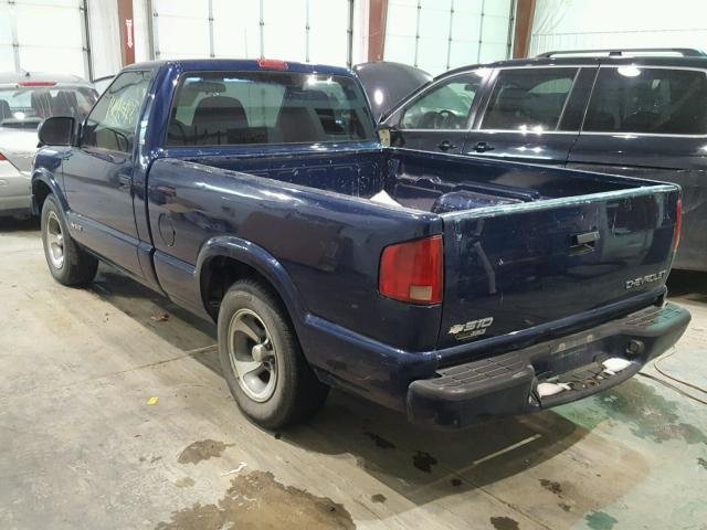 1GCCS14X738280073 - 2003 CHEVROLET S TRUCK S1 BLUE photo 3