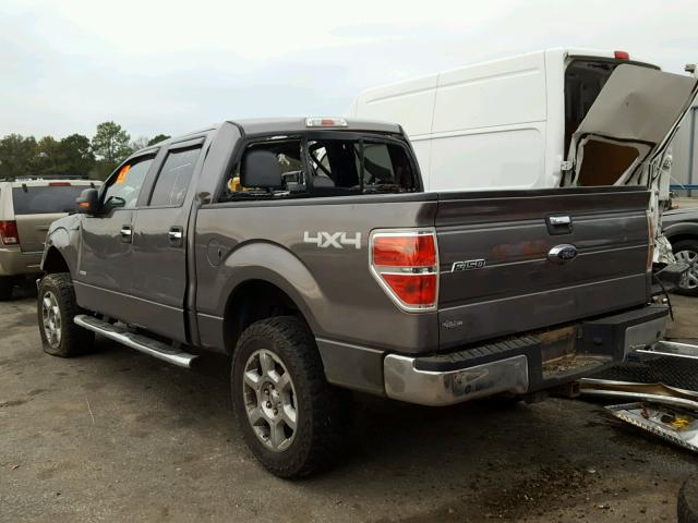 1FTFW1ETXEFA59241 - 2014 FORD F150 SUPER GRAY photo 3