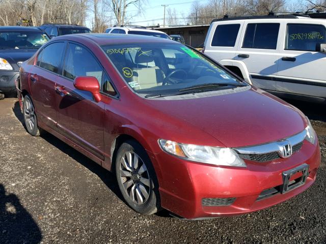 2HGFA1F94AH525600 - 2010 HONDA CIVIC EXL RED photo 1