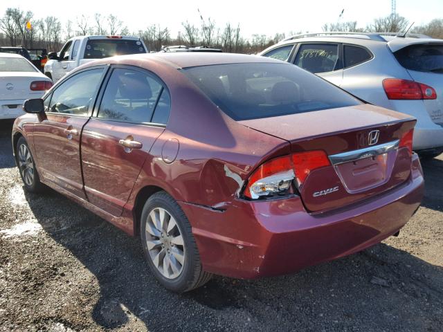 2HGFA1F94AH525600 - 2010 HONDA CIVIC EXL წითელი ფოტო 3