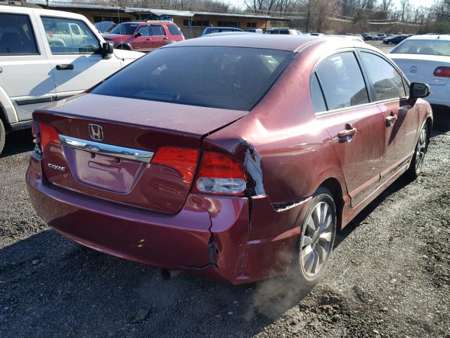 2HGFA1F94AH525600 - 2010 HONDA CIVIC EXL RED photo 4