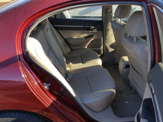 2HGFA1F94AH525600 - 2010 HONDA CIVIC EXL წითელი ფოტო 6