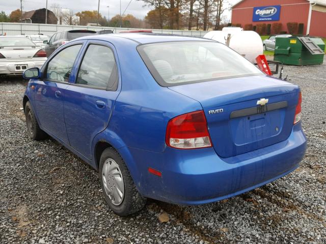 KL1TD52634B207242 - 2004 CHEVROLET AVEO BLUE photo 3