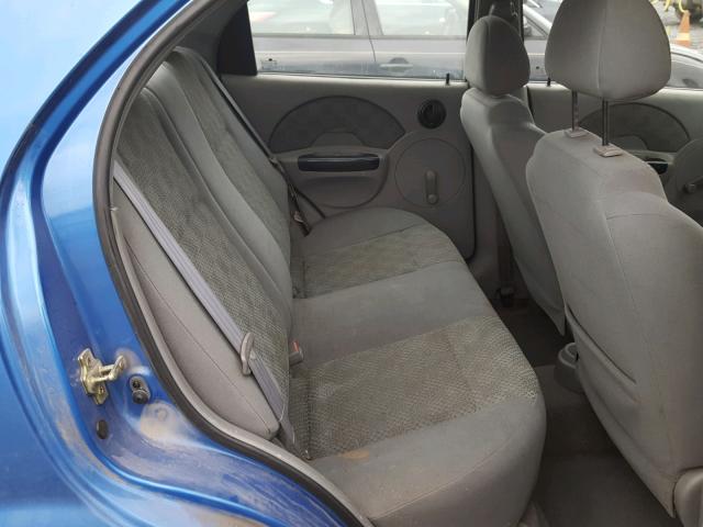 KL1TD52634B207242 - 2004 CHEVROLET AVEO BLUE photo 6