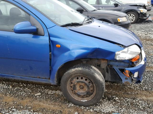 KL1TD52634B207242 - 2004 CHEVROLET AVEO BLUE photo 9