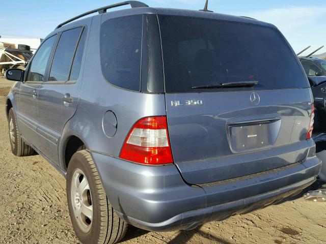 4JGAB57E14A498136 - 2004 MERCEDES-BENZ ML 350 BLUE photo 3