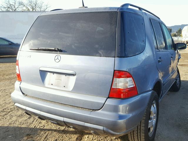 4JGAB57E14A498136 - 2004 MERCEDES-BENZ ML 350 BLUE photo 4