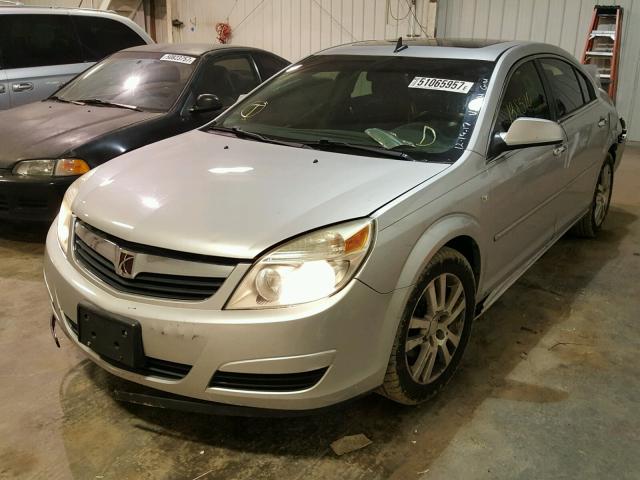 1G8ZV57B49F236944 - 2009 SATURN AURA XR SILVER photo 2