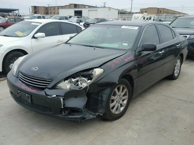 JTHBA30G045019286 - 2004 LEXUS ES 330 BLACK photo 2