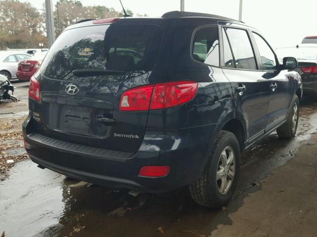 5NMSG13DX8H166806 - 2008 HYUNDAI SANTA FE G BLUE photo 4