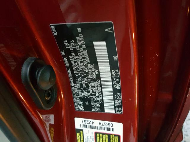 5TDBK23C98S018655 - 2008 TOYOTA SIENNA LE RED photo 10