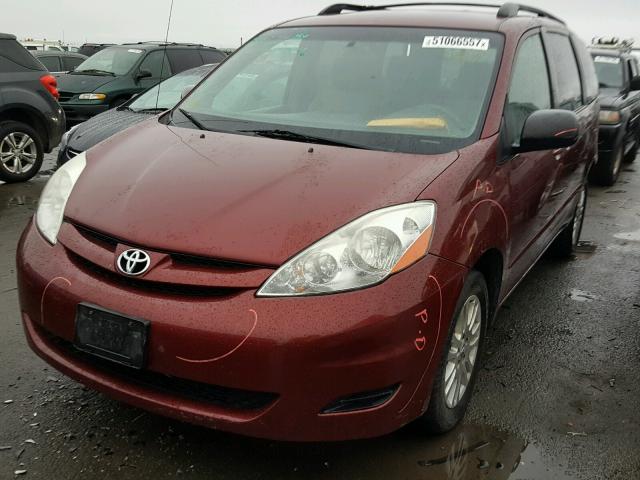 5TDBK23C98S018655 - 2008 TOYOTA SIENNA LE RED photo 2