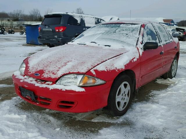 1G1JF524927157416 - 2002 CHEVROLET CAVALIER L RED photo 2
