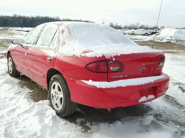 1G1JF524927157416 - 2002 CHEVROLET CAVALIER L RED photo 3