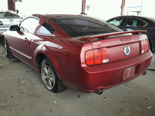 1ZVHT82H375335257 - 2007 FORD MUSTANG GT RED photo 3