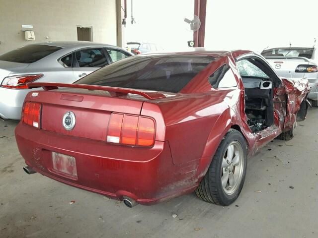 1ZVHT82H375335257 - 2007 FORD MUSTANG GT RED photo 4