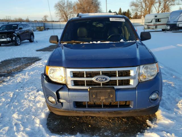 1FMCU0D77AKC49518 - 2010 FORD ESCAPE XLT BLUE photo 9