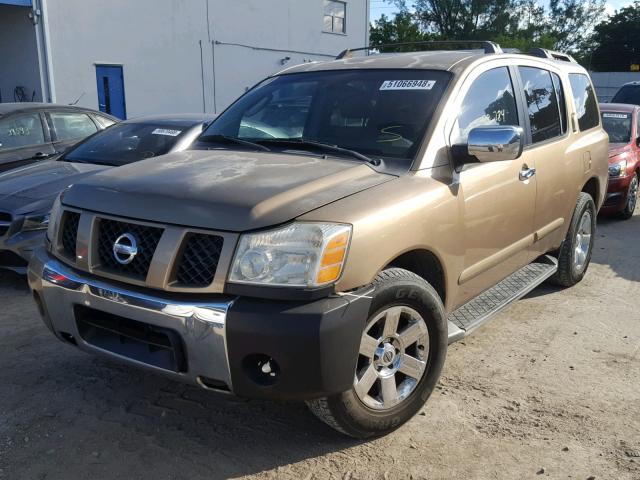 5N1AA08A34N727880 - 2004 NISSAN ARMADA SE GOLD photo 2