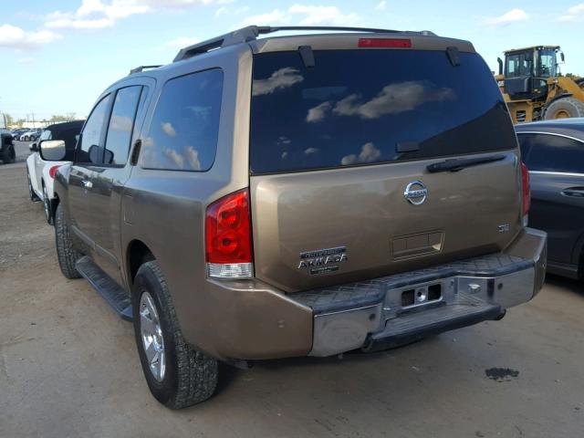 5N1AA08A34N727880 - 2004 NISSAN ARMADA SE GOLD photo 3