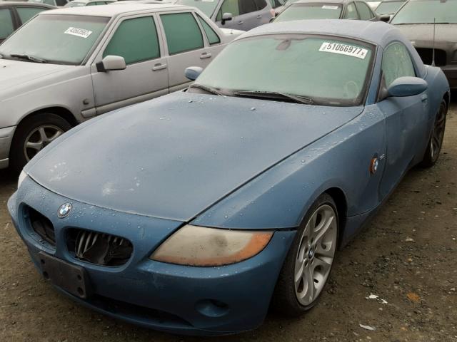 4USBT53443LU01625 - 2003 BMW Z4 3.0 BLUE photo 2