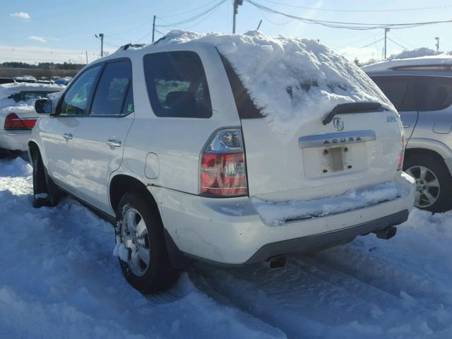 2HNYD18214H542710 - 2004 ACURA MDX WHITE photo 3