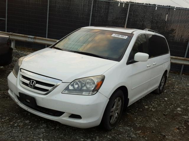 5FNRL38686B411570 - 2006 HONDA ODYSSEY EX WHITE photo 2