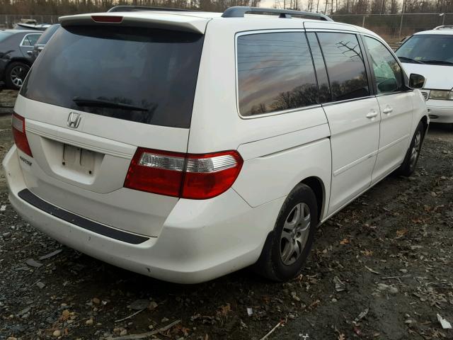 5FNRL38686B411570 - 2006 HONDA ODYSSEY EX WHITE photo 4