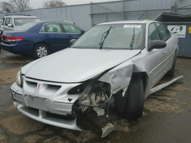 1G2NV52E12M672131 - 2002 PONTIAC GRAND AM G SILVER photo 2