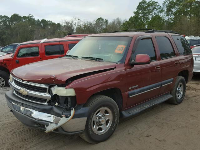 1GNEC13T51R148660 - 2001 CHEVROLET TAHOE C150 MAROON photo 2