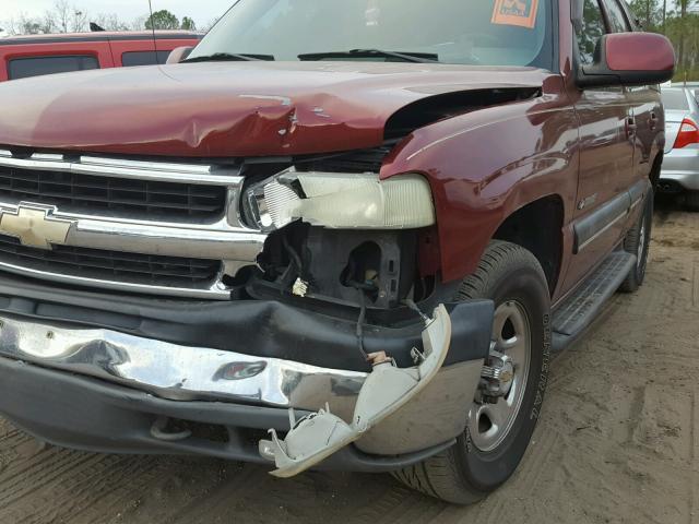 1GNEC13T51R148660 - 2001 CHEVROLET TAHOE C150 MAROON photo 9