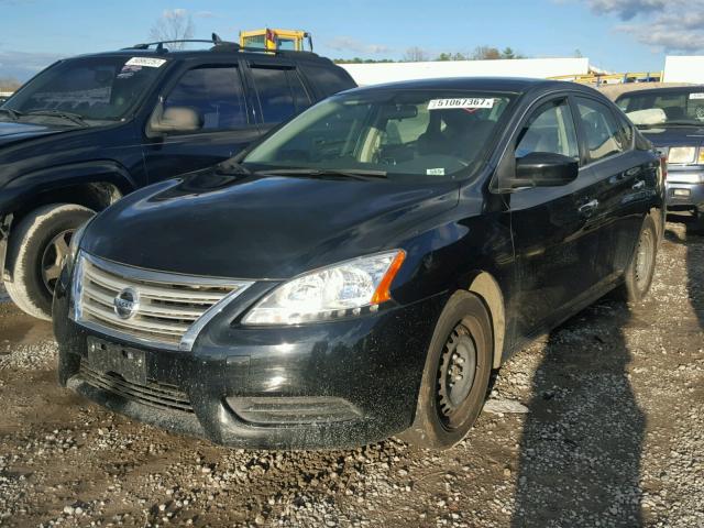 3N1AB7AP8DL607908 - 2013 NISSAN SENTRA S BLACK photo 2