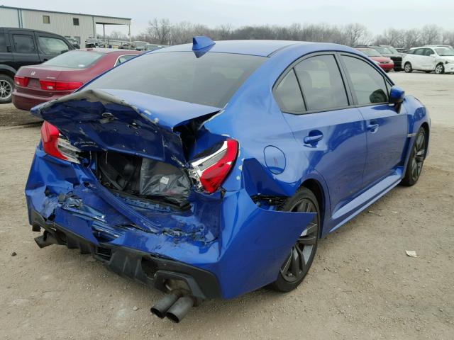 JF1VA1F68H9820215 - 2017 SUBARU WRX PREMIU BLUE photo 4